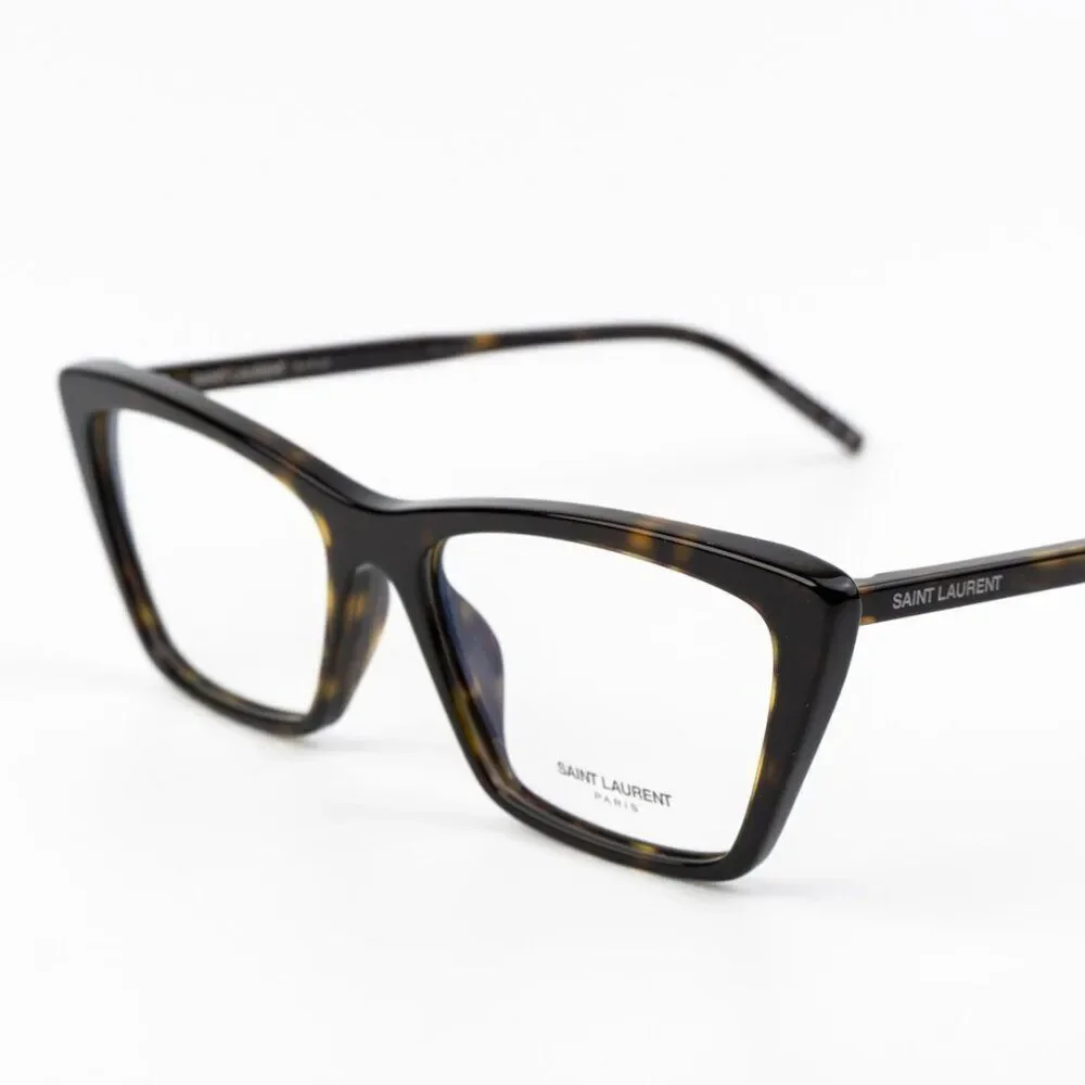 NEW Saint Laurent SL737 MICA THIN OPT 002 Dark Havana Cat Eye Unisex Eyeglasses